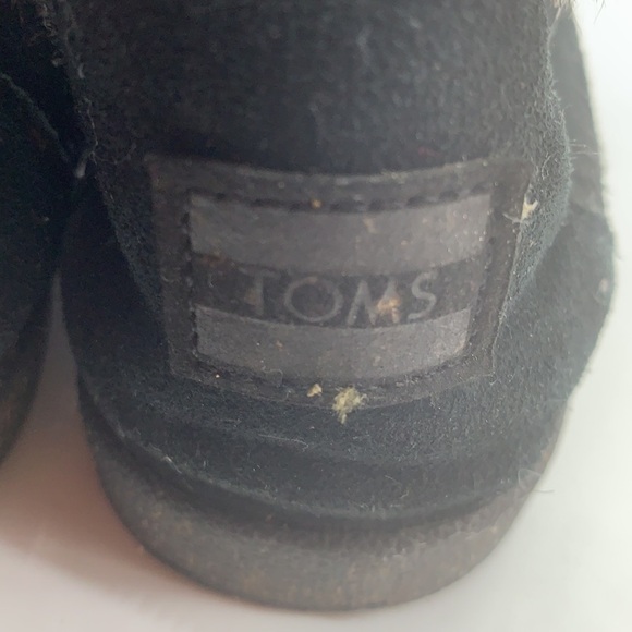 Toms Nepal Black Faux Fur Suede Moccasin Boots Sz 6. WRB1550K - Picture 4 of 6